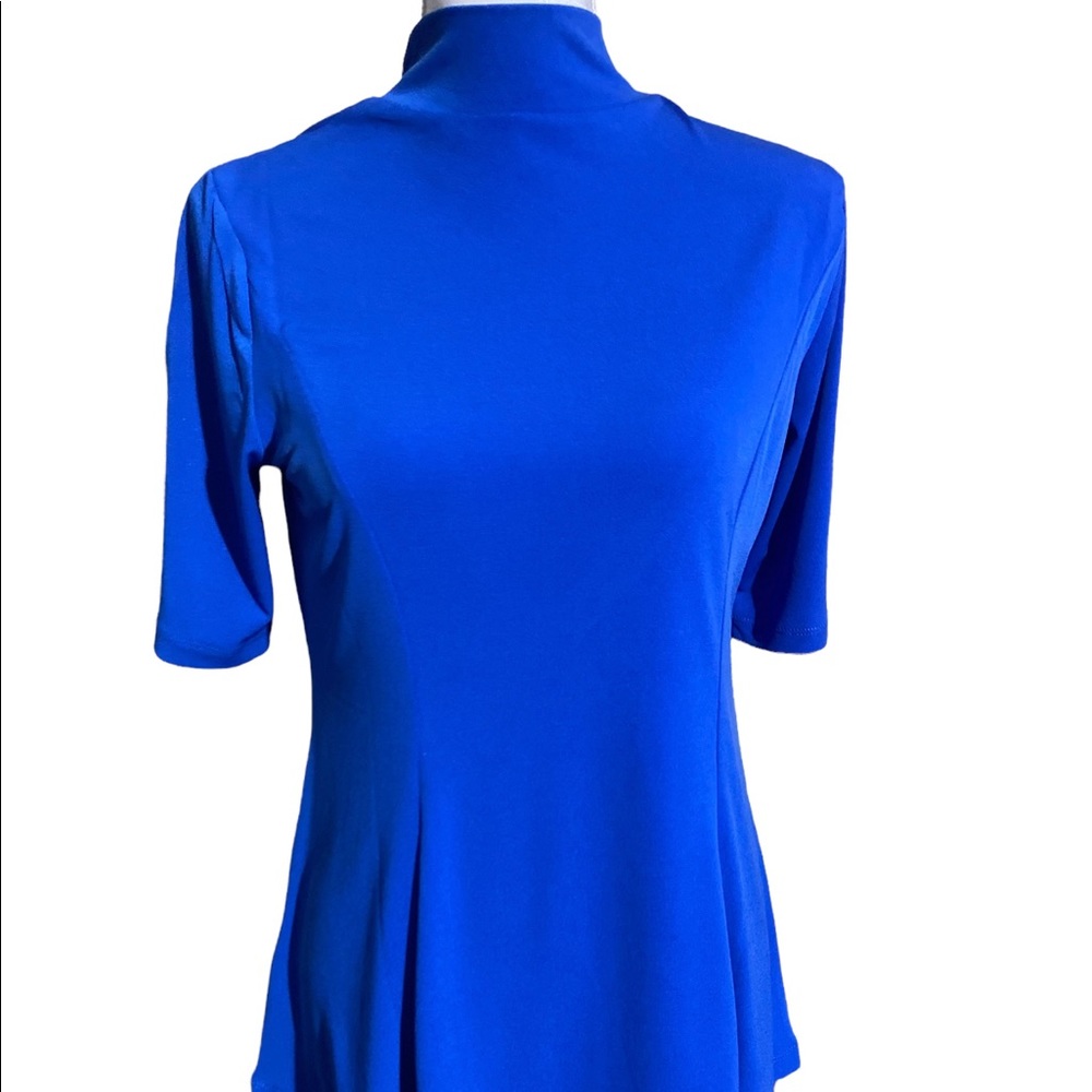 Susan Graver Mock Turtleneck, half Sleeves Blouse